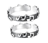 BESPORTBLE Anillos de Enamorados de Cobre Abiertos para Mujer y Hombre, Diseño Clásico y Resistente, Ideales para Decoración Diaria y Fiestas, 2 Piezas
