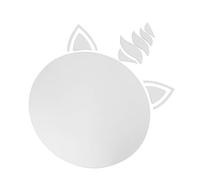 BESPORTBLE Animal Cristal Espejo Adhesivo DIY Redondo Conejo Gatito Ciervo Unicornio patrón Espejo Pared Pegatinas murales extraíbles para niños niños Gatos pequeños