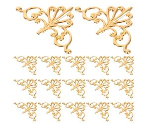 BESPORTBLE Apliques Decorativos de Cobre para Muebles 100 Unidades, Incrustaciones Talladas de Metal, Resistentes Decoloración, para Gabinetes y Cajones, Decoración para Hogar y Oficina