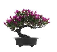 BESPORTBLE Árbol Bonsái Artificial Imitación Pino Maceta de Lotus Planta Decorativa Interior para Salón y Entrada Adorno Verde Zen sin Mantenimiento Bonsái Simulado Realista