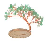 BESPORTBLE Árbol Decorativo de Aventurina Verde Natural, Adorno de Cristal Feng Shui Piedra Preciosa, Accesorio para Escritorio y Hogar, Decoración Espiritual para Oficina y Sala