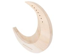 BESPORTBLE Arpa de Madera de 7 Cuerdas Forma de Luna para Principiantes Instrumento de Cuerda Portátil Conjunto DIY para Montaje y Pintura Adecuado para Adultos