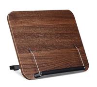 BESPORTBLE Atril de Lectura Ajustable de Nogal 13 Niveles para Libros y Portátiles Sujeta Libros 4cm para Escritorio y Cocina y Documentos