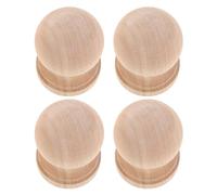 BESPORTBLE Balaustres de Madera Maciza sin Pintar 4 Piezas para Decoración de Gabinetes Estilo Europeo, Remates Decorativos de Columna Romana, Accesorios Versátiles para Vinotecas y Alacenas