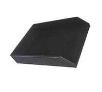 BESPORTBLE Bandeja de Archivos A4 de PU Negro, Organizador de Escritorio | Bandeja para Cartas y Papeles, Diseño Moderno para Oficina, Escuela y Mesa de Profesor