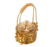 BESPORTBLE Bandeja para Dulces Eid Mubarak con Tapa Decoración Islámica de Hogar con Diseño Estrella y Luna Bandeja Multiusos para Servir Postres y Aperitivos en Celebraciones de Ramadán