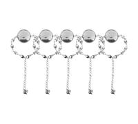 BESPORTBLE Bandejas en Blanco de Acero Inoxidable 5 Piezas de Biseles Redondos para Hacer Pulseras Accesorios Simples y Elegantes para Joyería DIY para Manualidades