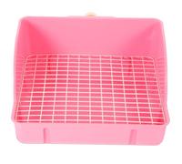 BESPORTBLE Baño De Conejo Arena para Animales Pequeños Entrenador De Aseo para Gatos Orinal Jaula para Cachorros Corral De Parto para Perros para Cachorros De Interior Rata Rosa