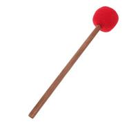 BESPORTBLE Baqueta de Percusión para Cuenco Sonoro Mango Cómodo y Fieltro Rojo, Adecuado para Prácticas de Meditación y Terapia Sonora, Accesorio para Instrumentos de Percusión