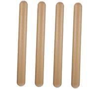 BESPORTBLE Baquetas de Percusión de Madera Natural 4 Piezas para Niños y Adultos, Instrumento Musical Claves Seguro Bordes Redondeados, Adecuado para Aprendizaje Rítmico en Casa y Escuela