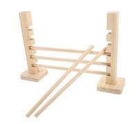 BESPORTBLE Barra de Salto de Madera Natural para Ejercicios Juguete de Ejercicio para Animales Pequeños para Hámster Conejillo de Indias ... Juguete de Conejito Saltador