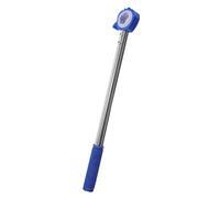BESPORTBLE Barra de Tiro Extensible para Persianas de 0,45 M, Acero Inoxidable con Agarre Antideslizante Azul, Varilla Multipropósito para Apertura de Ventanas, Tragaluces y Cortinas