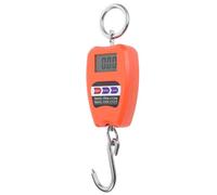 BESPORTBLE Báscula Colgante Digital Industrial 200 Kg, Mini Báscula con Gancho Portátil Naranja para Pesca, Equipaje y Paquete, Escala de Paquete de Alta Precisión