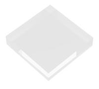 BESPORTBLE Base Cuadrada Acrílica Transparente 8x8x1.8 Cm para Exhibición de Joyas y Colecciones, Soporte para Cosméticos y Miniaturas, Accesorio Decorativo Hogar