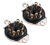 BESPORTBLE Base de Tubo de Guitarra de 9 Pines Soporte para Amplificador de Audio, Material Plástico y Metal, Color Negro, Paquete de 2 Piezas para Accesorios Guitarra