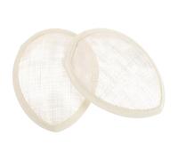BESPORTBLE Base para Tocado de Lino Transpirable en Forma de Lágrima, 2 Piezas, 10,4 X 13,7 Cm, Color Beige Claro, Accesorios para Sombreros Diy, Adecuado para Bodas, Iglesias y Fiestas de