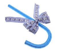 BESPORTBLE Bastón con Lazo Azul para Disfraz Accesorio de Cosplay para Fiestas de Navidad y Cumpleaños Decoración Elegante para Fotos Festivas