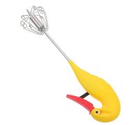 BESPORTBLE Batidor de Huevos Semiautomático de Mano, Mezclador de Crema, Amasadora de Acero Inoxidable, Diseño Ligero y Portátil, Adecuado para Hornear y Cocina Doméstica, Color Amarillo