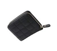 BESPORTBLE Billetera Pequeña Bordada PU Negra, Monedero y Cartera para Estudiantes, Cartera De Cuero Compacta, Bolsa De Monedas para Uso Diario y Universidad