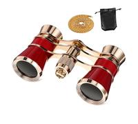 BESPORTBLE Binoculares Compactos Plegables Resistentes de Aleación para Observación de Aves Conciertos y Senderismo con Funda y Cadena Roja