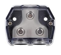 BESPORTBLE Bloque de Distribución de Energía 2 Vías para Audio de Automóvil Divisor de Amplificador de Audio para Coche Portafusibles 0ga Protector de Circuito Kit Instalación Distribución