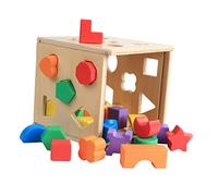 BESPORTBLE Bloques de Madera Educativos para Formas Geométricas Juguete Didáctico para Desarrollo Cognitivo y Coordinación Manual Kit de Construcción para Niñas