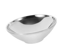 BESPORTBLE Bol de Acero Inoxidable para Ramen y Fideos Reutilizable para y Servir Ensaladas Sopa y Pasta Apto para Hogar Restaurante y Escuela