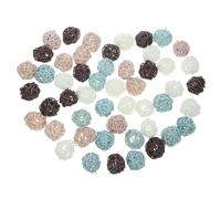 BESPORTBLE Bolas de Ratán Decorativas para Jarrones 3 Cm, Set de 72 Piezas, Oscuro y Oscuro, Rellenos para Cuencos y Centros de Mesa, Decoración para Hogar y Fiestas