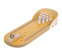BESPORTBLE Bolos de Madera Mini para Mesa Juguete Educativo para Entrenamiento de Coordinación y Habilidades Lógicas Juego de Mesa Portátil para Escritorio y Oficina