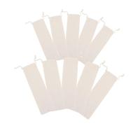 BESPORTBLE Bolsa de Almacenamiento para Cubiertos Cordón Algodón y Lino 10 Piezas 5 Bolsas 8X25 CM Portátil para Vajilla Tenedores Cucharas y Pajitas Adecuado para Uso Diario y Viajes