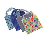 BESPORTBLE Bolsa de Compras Plegable Grande de Poliéster Resistente, 4 Piezas Reutilizables para Supermercado, Capacidad 15 Kg, Lavables, Portátiles para Comestibles y Uso Diario, 46 X 40 X