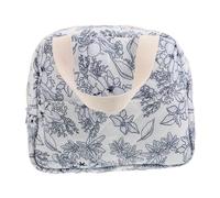 BESPORTBLE Bolsa De Cosméticos De Gran Capacidad Organizador De Viaje Floral Neceser para Mujer con Bolso Térmico para Almuerzo para Viajes Diarios y Fines De