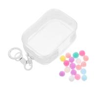BESPORTBLE Bolsa de Exhibición Transparente de PVC con y Pompom para Muñecas Miniatura Organizador de Figuras Coleccionables y Almacenamiento con Diseño Protector