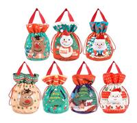 BESPORTBLE Bolsa De Navidad De 7 Uds. Bolsas Para Envolver Dulces De Navidad Bolsa Versátil Para Joyería