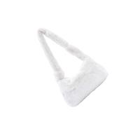 BESPORTBLE bolsa de peluche para las axilas Bolso falso acolchado Hombro pelo hinchado carteras de mujer bolsa de felpa monedero peludo bandolera para mujer Bolsas para mujeres Metal blanco