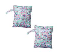 BESPORTBLE Bolsa para Pañales De Ñiño 2 Piezas Colgante Cremallera, Reutilizable y Lavable, Organización Práctica para Viaje y Almacenamiento De Objetos Húmedos y Secos