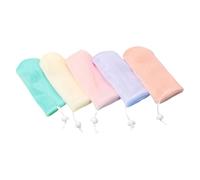 BESPORTBLE Bolsas de Jabón de Malla 6 Capas Gruesas 5 Piezas Colores Surtidos Verde Beige Naranja Rosa Morado Bolsa Protectora para Barra de Jabón Exfoliante y Masaje Suave Adecuado