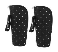 BESPORTBLE Bolsas Térmicas para Botellas 2 Unidades Negro Lunares Calienta Biberones Portátil Bolsa Aislante para Bebés de Almacenamiento para Viajes y Uso Diario