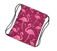 BESPORTBLE Bolsillo 3d Flamingo Bunch bolsas de almacenamiento mochila con cordones estampados