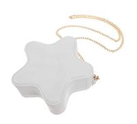 BESPORTBLE Bolso Bandolera Grande para Mujer con Forma de Estrella, Color Claro, con Cadena Resistente, Diseño de Dibujos Animados, Bolso para Móvil, Adecuado para Viajes y Salidas Casuales