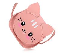 BESPORTBLE Bolso Bandolera Infantil para Niña con Diseño De Gato Pequeño Bolso Cruzado Rosa Bolsa De Hombro para Adolescentes y Niñas para Guardar Móvil y Cosméticos