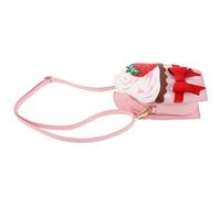 BESPORTBLE Bolso Bandolera para Niñas con Diseño de Fresa y Lazo Elegante Bolso de PU Resistente y Espacioso para Uso Diario y Fiestas Encantador para Chicas Jóvenes