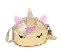 BESPORTBLE Bolso Bandolera Unicornio Para Niñas Bolso De Hombro Pu Brillo Arcoíris Para Obsequio y Uso Diario Color Dorado Tamaño Compacto
