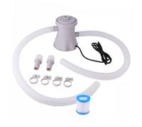 BESPORTBLE Bomba Piscina Eléctrica Filtro de Agua para Limpieza y Circulación Piscinas Familiares con Accesorios Desmontables y Enchufe Europeo