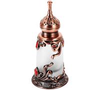 BESPORTBLE Botella de Perfume Vacía de Metal Vintage 15Ml Frasco Decorativo Pequeño Recargable para Mujer Porta Perfume Elegante para Viaje y Decoración del Hogar