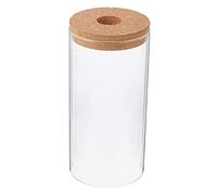 BESPORTBLE Botella de Vidrio para Micropaisaje Diseño Cilíndrico de Vidrio de Borosilicato, Contenedor Transparente Adecuado para Plantas de Musgo en Baño o Sala