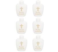 BESPORTBLE Botellas de Agua Católicas Cruz Dorada, 6 Piezas de 60 Ml, Frascos Rellenable para Exorcismo y Bautismo, para Uso Religioso, Hogar y Fiestas de Pascua