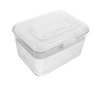 BESPORTBLE Botiquín Portátil de Plástico Transparente con Asa y Tapa Organizador Compacto para Medicamentos Caja Familiar para Viaje y Uso Doméstico Contenedor Resistente y Ligero