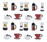BESPORTBLE Broche De Cafetera Pasador De Mochila Pasador Para Mochilas Estéticas Broche Decorativo Broche De Taza De Café De Dibujos Animados Broche De Café Aleación 5 Piezas X 4