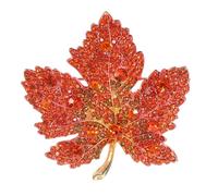 BESPORTBLE Broche De Hoja De Arce De Cristal Cinta Perla Chaqueta De Sport Broches Cuello Ala Encanto Clips De Cadena De Suéter Borla Patas Alfiler Cuervo Pin Social De La Bateria Pedrería